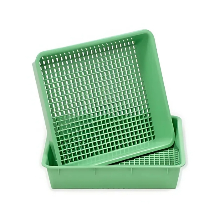 Surgical Perforated Dressing Instrument Trays 300x270x60mm Green