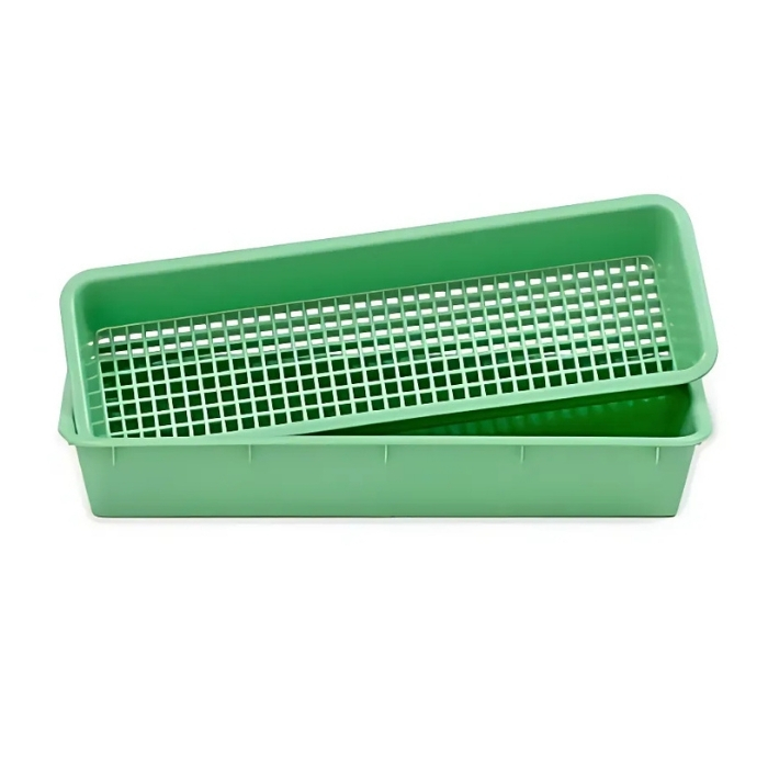 Surgical Perforated Dressing Instrument Trays 400x135x60mm Green