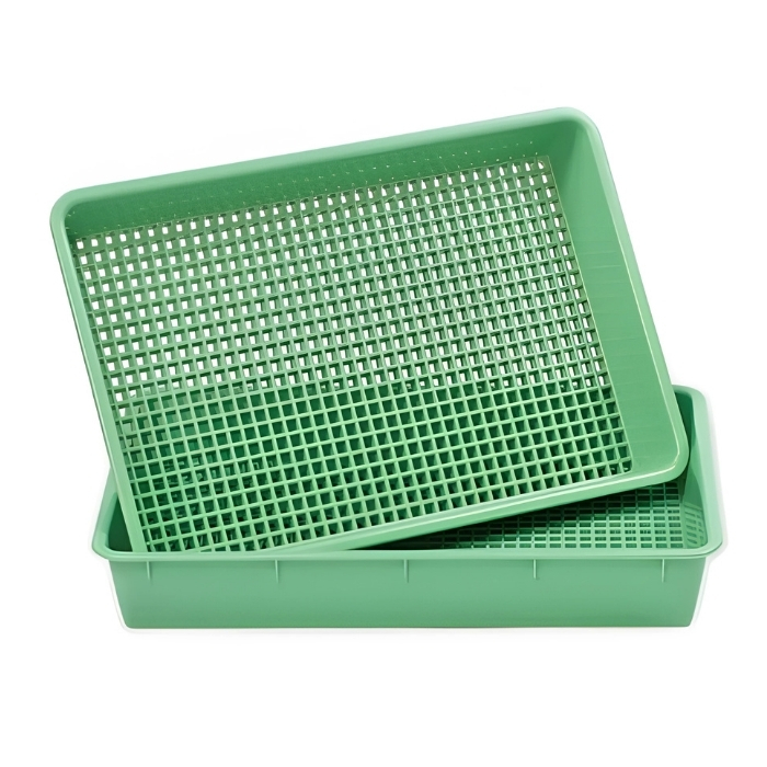 Surgical Perforated Dressing Instrument Trays 400x270x60mm Green