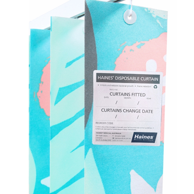 Haines Antimicrobial Medical Curtains 2.5m x 2m Spring Mood