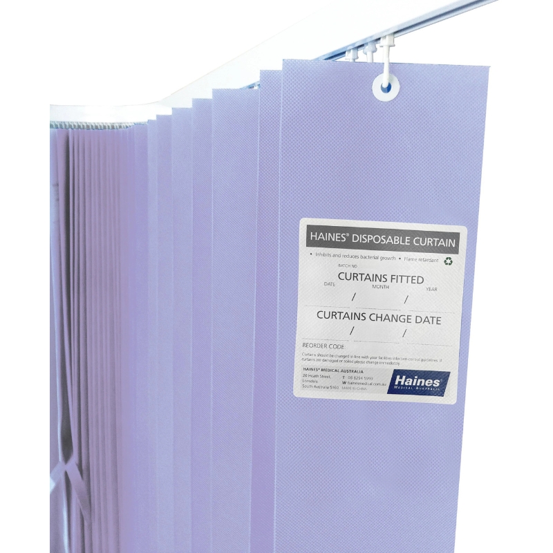 Haines Antimicrobial Medical Curtains 4.5m x 2m Lilac