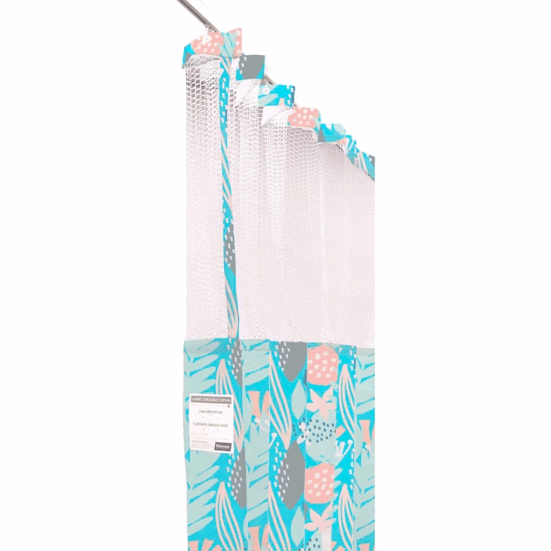 Haines Antimicrobial Medical Curtains With Mesh Top 4.5m x 2.3m Spring Mood