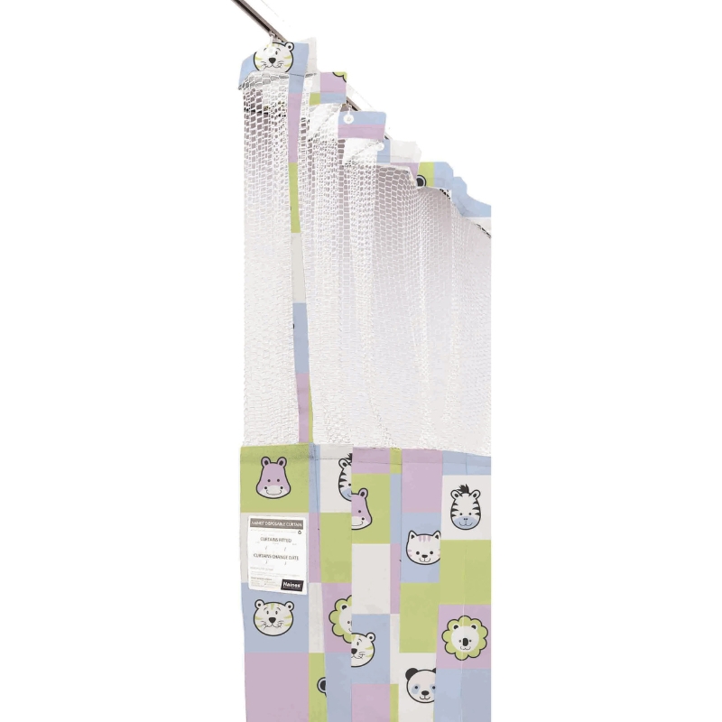 Haines Antimicrobial Medical Curtains With Mesh Top 4.5m x 2.3m Safari