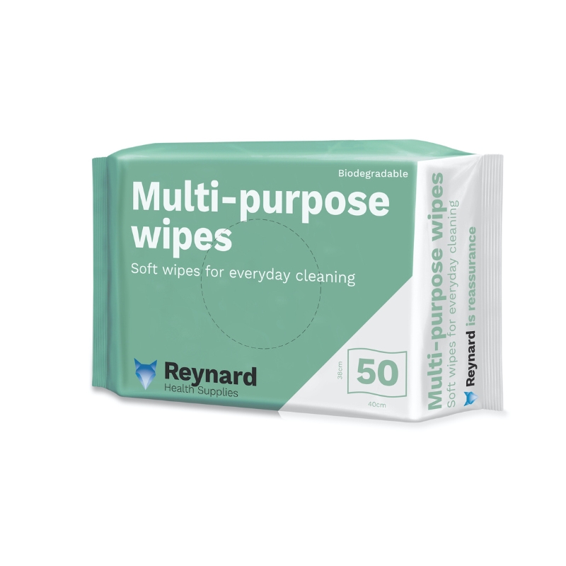 Reynard Biodegradable Multi-Purpose Wipes Pack Of 50 Wipes