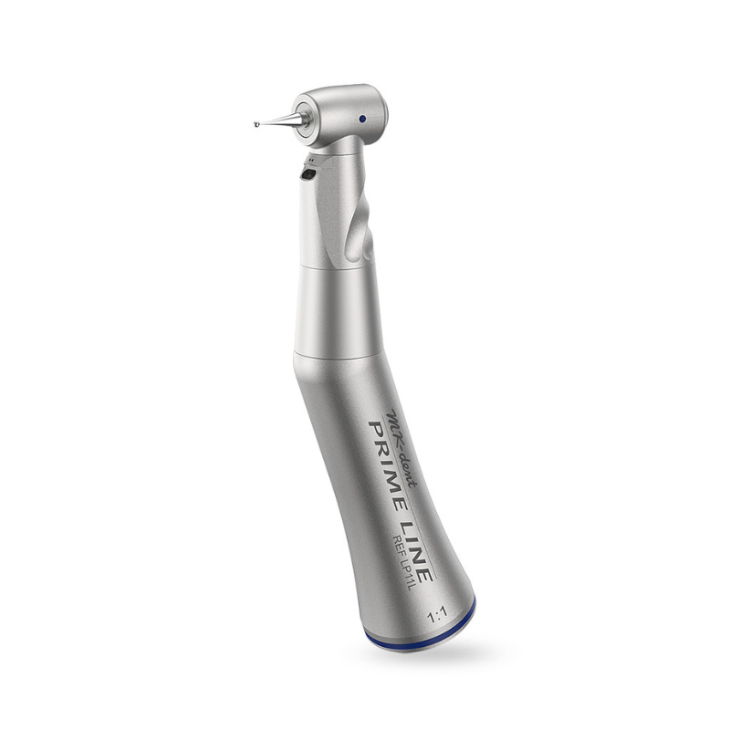 MK-Dent Prime Line LP11L Contra-Angle Handpiece Blue Band 1:1 with Internal Water and Fibre Optic