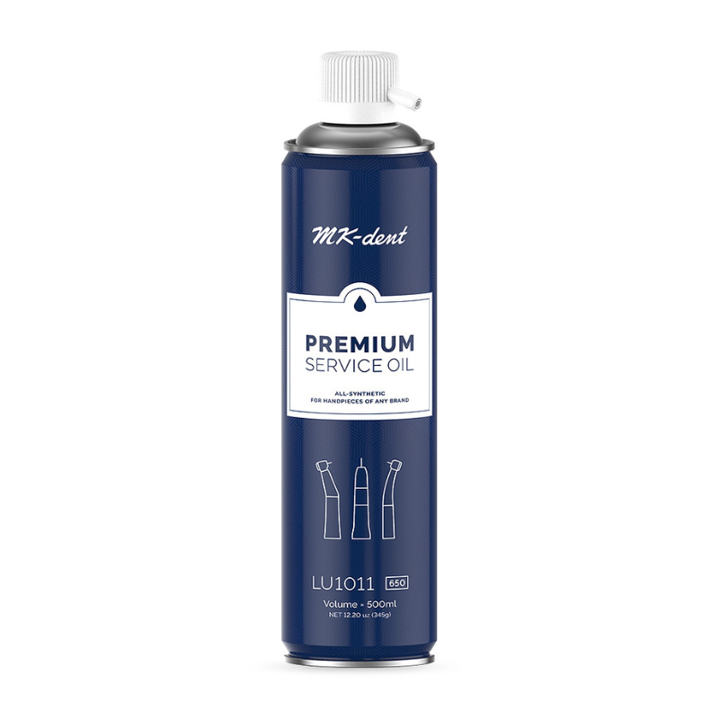 MK-Dent LU1011 Premium Lubrication Oil Spray Can 500ml - Includes Spray Head with Spearmint Fragrance