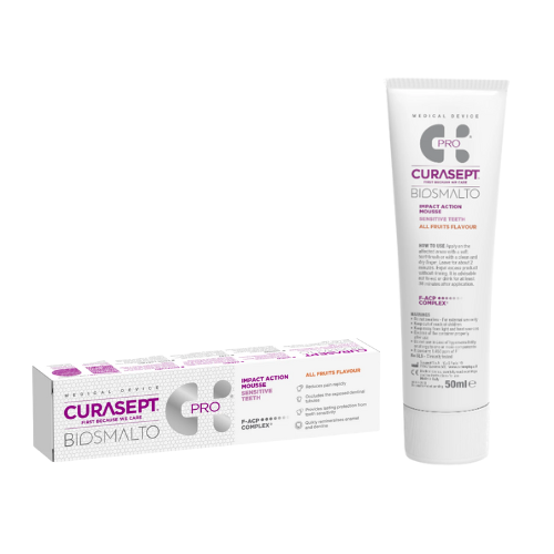 Curasept Biosmalto Mousse for Sensitive Teeth All Fruits Flavour 50ml
