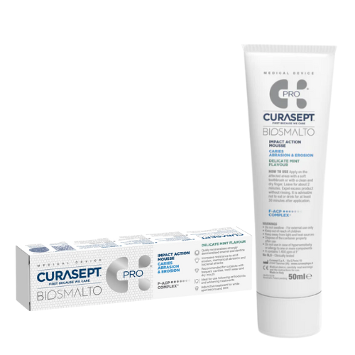 Curasept Biosmalto Mousse Caries, Erosion & Abrasion 50ml Mint Flavour 50ml