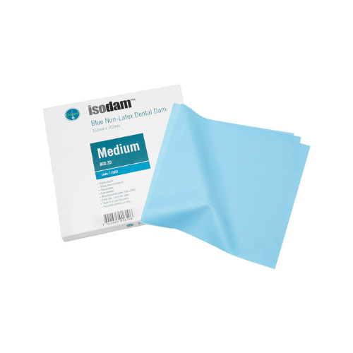 Ongard Isodam Non Latex Dam Blue Medium 6 x 6 Pack Of 20