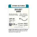 Dynek Dyloc Synthetic Non Absorbable 4/0x45cm On 19mm 3/8 Sutures D405 Box Of 12