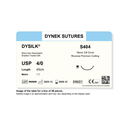 Dynek Dysilk Black Natural Non Absorbable 4/0x45cm On 16mm 3/8 Sutures S404 Box Of 36