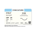 Dynek Dysilk Black Natural Non Absorbable 2/0x76cm On 24mm 3/8 Sutures S1206 Box Of 36