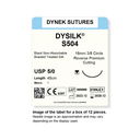 Dynek Dysilk Black Natural Non Absorbable 5/0x45cm On 16mm 3/8 Sutures S504 Box Of 12