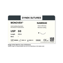 Dynek Monovek Synthetic Absorbable 5/0x45cm On 13mm 3/8 Dyed Violet Sutures NAM5040 Box Of 36
