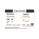 Dynek Monovek Synthetic Absorbable 4/0x45cm On 19mm 3/8 Dyed Violet Sutures NAM405 Box Of 36