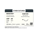 Dynek Monovek Synthetic Absorbable 4/0x76cm On 19mm 3/8 Dyed Violet Sutures NAM1405 Box Of 36