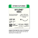 Dynek Nylene Blue Synthetic Non Absorbable 6/0x45cm On 16mm 3/8 Sutures N604 Box Of 12