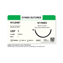 Dynek Nylene Blue Synthetic Non Absorbable 1x100cm On 48mm 1/2 Sutures N1198E5 Box Of 36