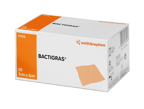 Bactigras Gauze Dressing 5x5cm Box of 50