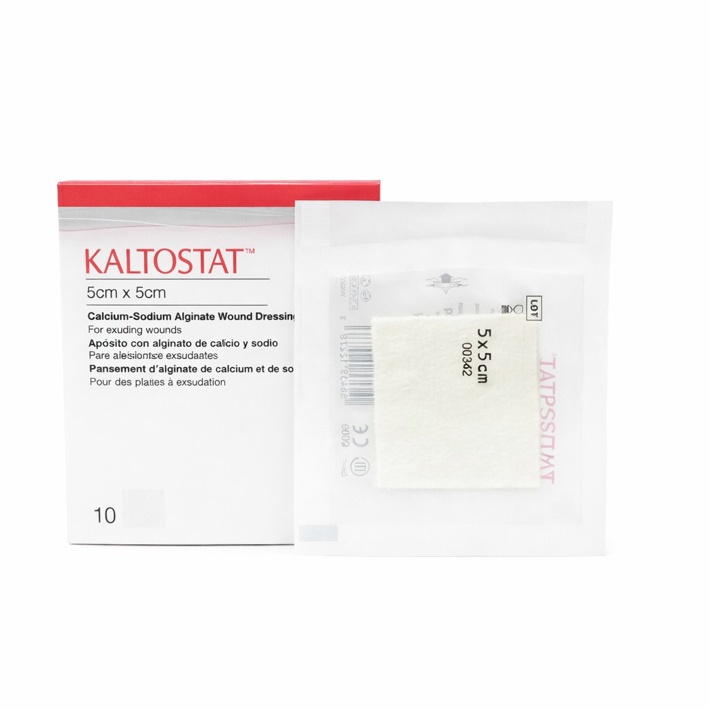 Kaltostat Alginate Calcium Sodium Dressing 5x5cm Box of 10