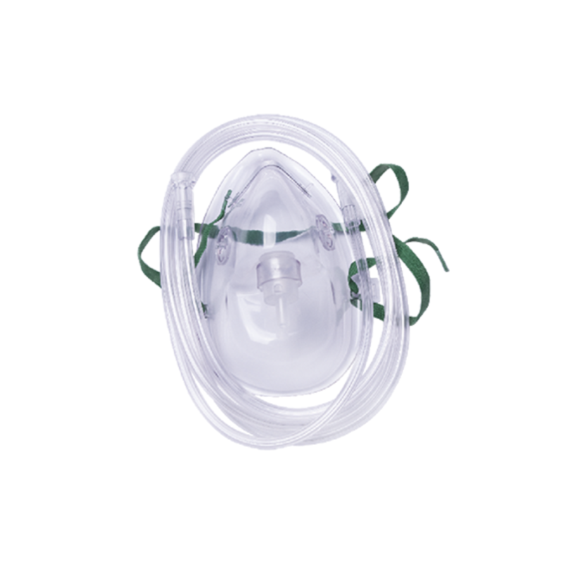 Oxygen Mask Medium Concentration Elongated Shape 2.1m Clear Tubing