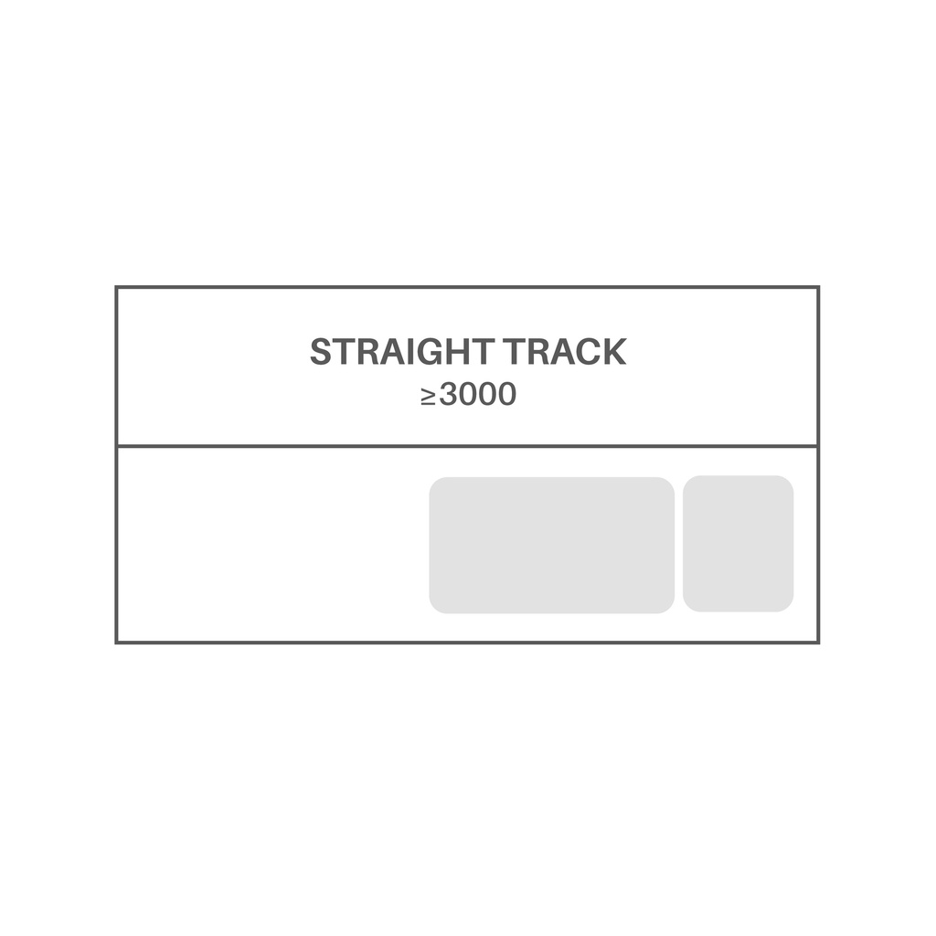 Medical Curtain Track Straight 3000mm Silver