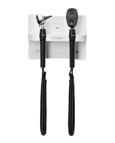 HEINE EN200 Wall Diagnostic Unit With LED BETA 400 Otoscope & BETA 200 Ophthalmoscope