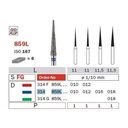 Diaswiss Diamond FG Long Needle Bur 314 859L 010 Fine Pack Of 5