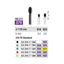 SS White Diamond FG Football Bur 314 379 023 Medium Pack Of 5