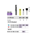 SS White Diamond FG Pear Long 314 830L 014 Medium Pack Of 5