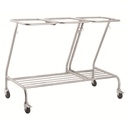 Pacific Medical Stainless Steel Triple Linen Trolley