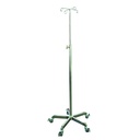 Pacific Medical 4 Hook Stainless Steel IV Pole
