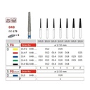 Diaswiss Diamond FG Long Flat End Taper Bur 314 848 012 Medium Pack Of 5
