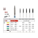 Diaswiss Diamond FG Long Flame Bur 314 863 016 Extra-Fine Pack Of 5