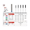 Diaswiss Diamond FG Long Flat Fissure Bur 314 837 012 Coarse Pack Of 5