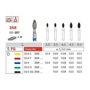 Diaswiss Diamond FG Pointed Football Bur 314 368 018 Coarse Pack Of 5