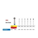 Diaswiss Diamond FG Short Shank Round Bur 313 801 010 Medium Pack Of 5