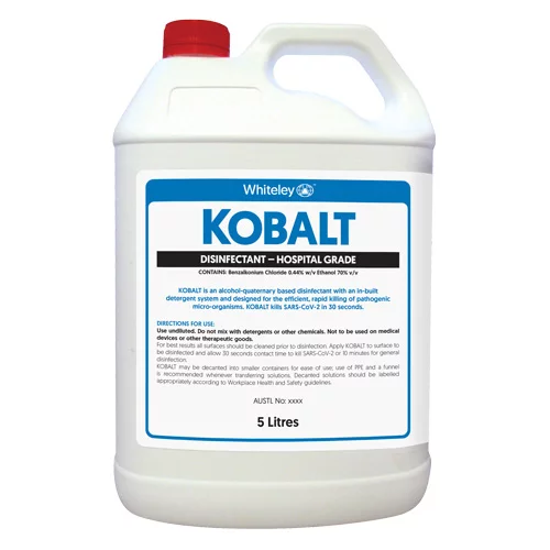 Whiteley Kobalt Quaternary Alcohol Hospital Grade Disinfectant 5 Litres