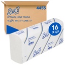 Scott Optimum Hand Towel White 24cm X 24cm KC4455 Carton Of 16 Packs