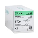 Look Nylon Black Monofilament Suture 6/0 16mm 3/8 Circle Reverse Cut Box Of 12