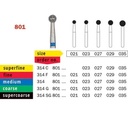 Diaswiss Diamond FG Round Bur 314 801 023 Extra-Fine Pack Of 5