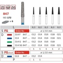 Diaswiss Diamond FG Long Flat End Taper Bur 314 847 016 Medium Pack Of 5