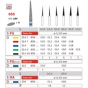 Diaswiss Diamond FG Needle Burs 314 859 010 Medium Pack Of 5