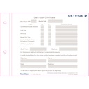 Getinge Meditrax Daily Audit Certificates 6034311410 Pack Of 50