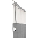 Haines Antimicrobial Medical Curtains With Mesh Top 4.5m x 2.3m Grey