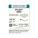 Dynek Dyloc Synthetic Non Absorbable 6/0x45cm On 16mm 3/8 Sutures D604 Box Of 12